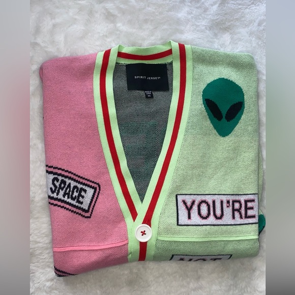 New Spirit Jersey Out of the World Cardigan Unisex Sz XS - Women Medium - Picture 5 of 8